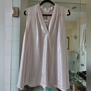 NWT Calvin Klein Sleeveless Metallic Top